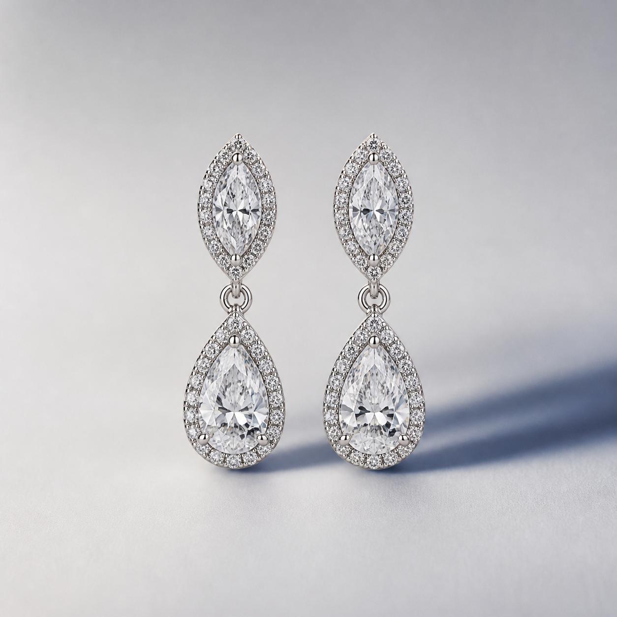 Aretes Goutte Halo